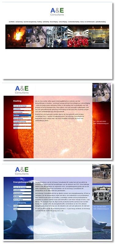 webontwerp voor Air&Energy Consultants BV